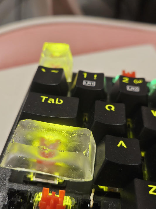 Blank Keycap Cherry Profile Blank ESC, Shift, & Caps Lock Cherry MX Profile Resin Transparent Blank Keycaps for DIY Customization