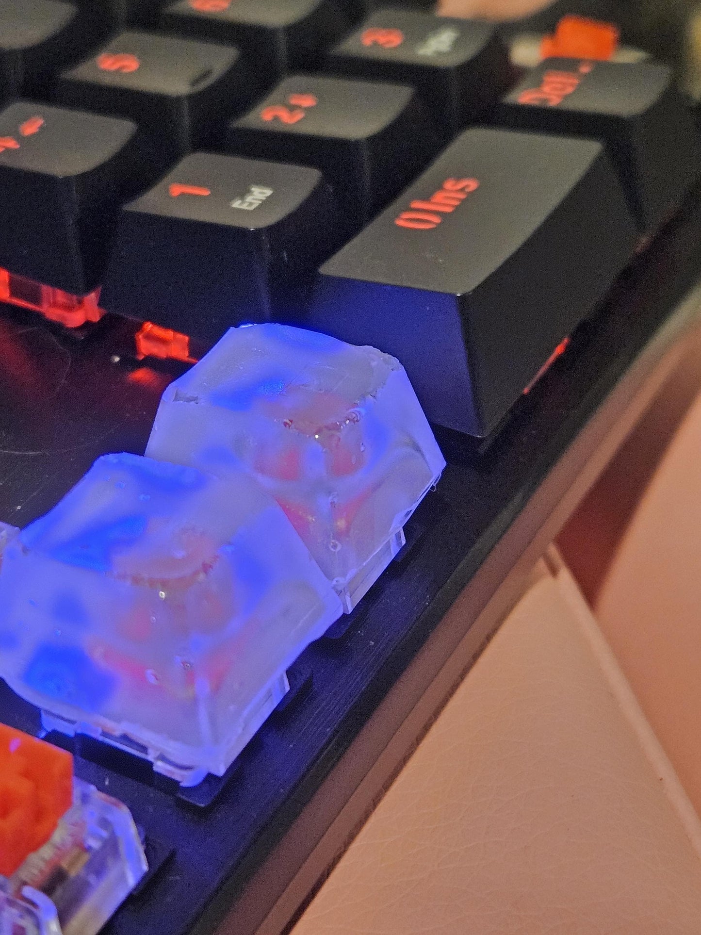 Blank Keycap Cherry Profile Blank ESC, Shift, & Caps Lock Cherry MX Profile Resin Transparent Blank Keycaps for DIY Customization