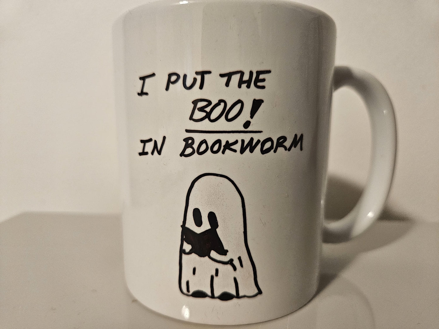 Ghost Reading I put the BOO in bookworm Halloween Mug Book Lover Gift