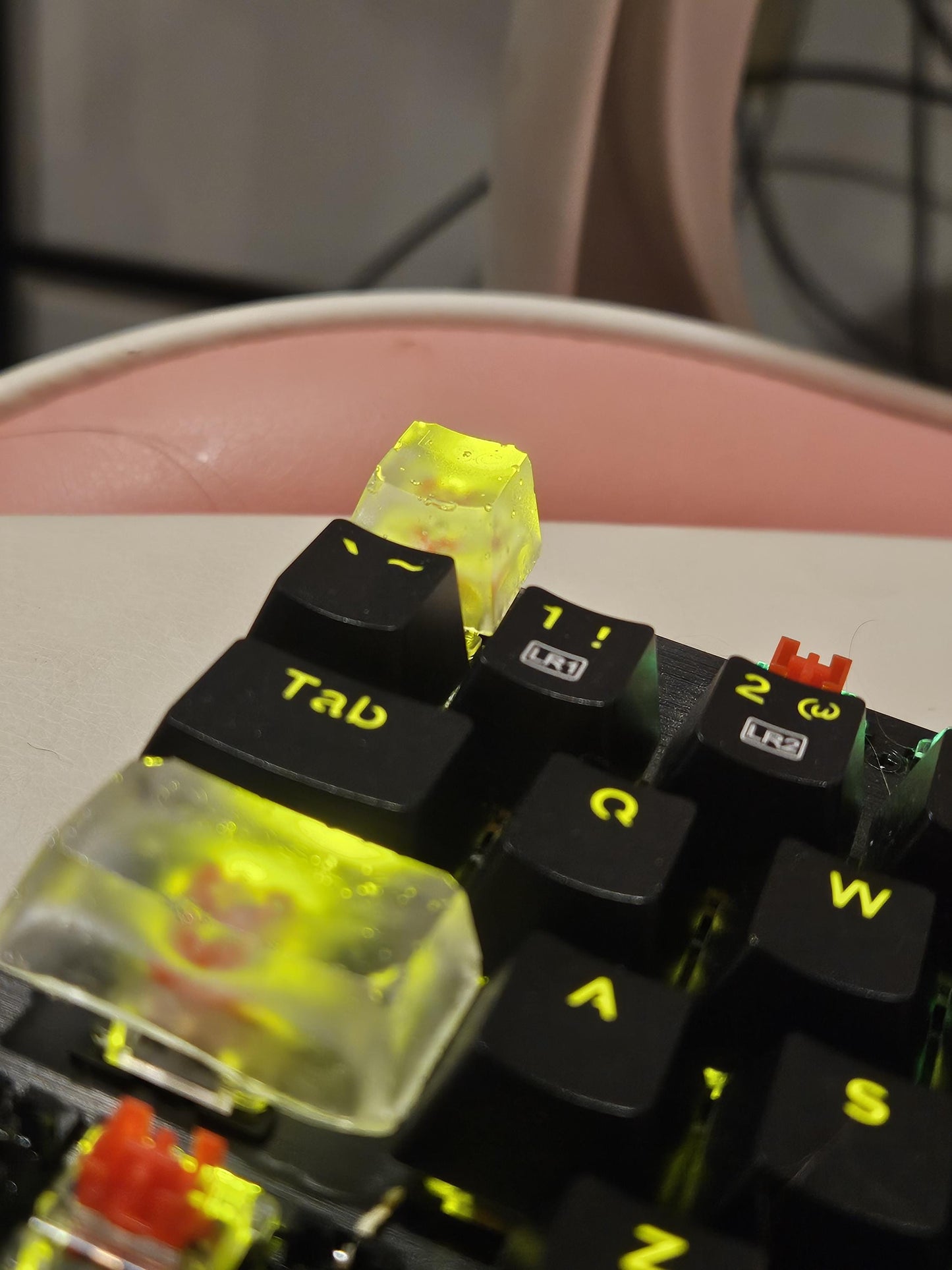 Blank Keycap Cherry Profile Blank ESC, Shift, & Caps Lock Cherry MX Profile Resin Transparent Blank Keycaps for DIY Customization