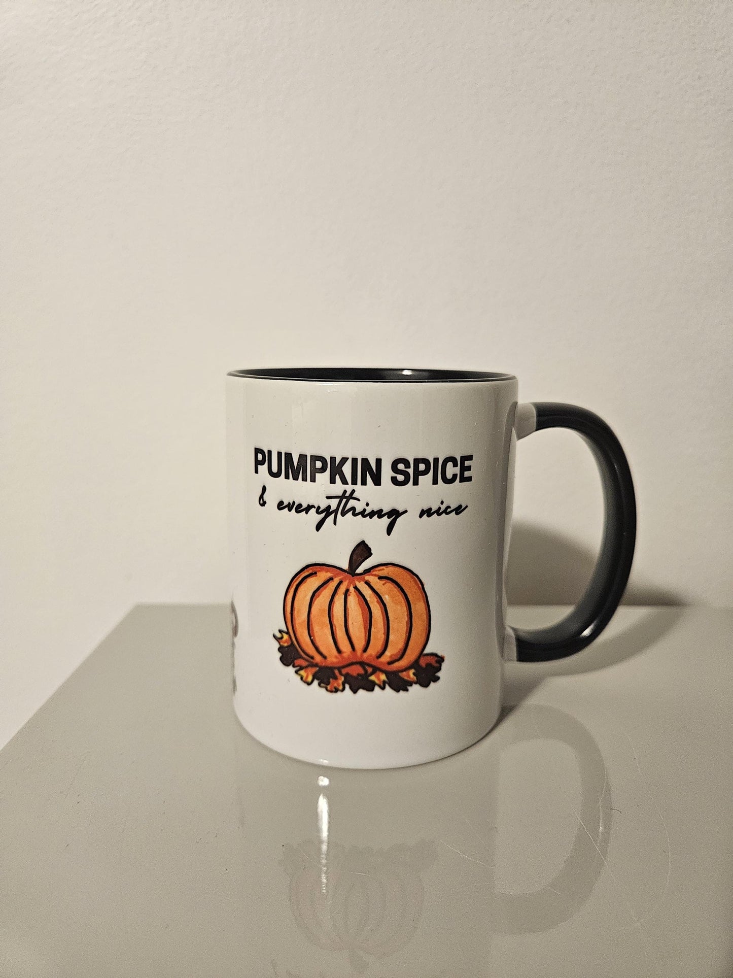 Pumpkin Spice & Everything Nice Cute Fall Mug with Pumpkin Design Cozy Gift