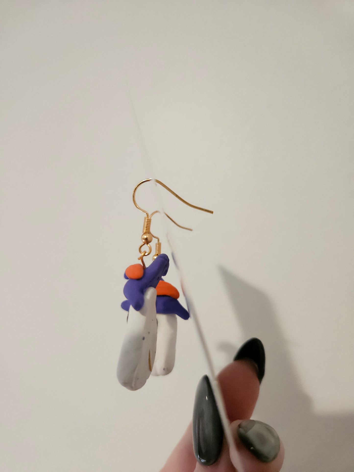 Handmade Gold Plated Ghost Earrings