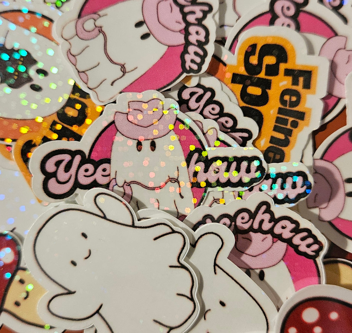 Vinyl Waterproof Holographic Halloween Stickers with Cute Original Designs