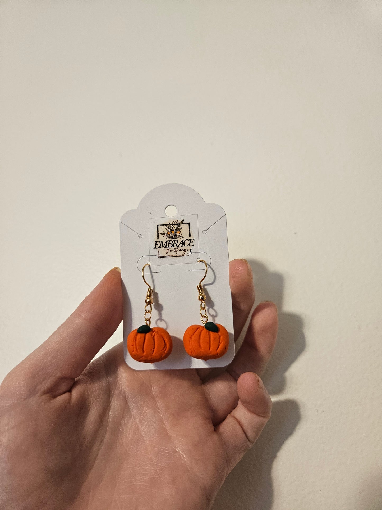 Handmade Gold Plated Pumpkin Earrings
