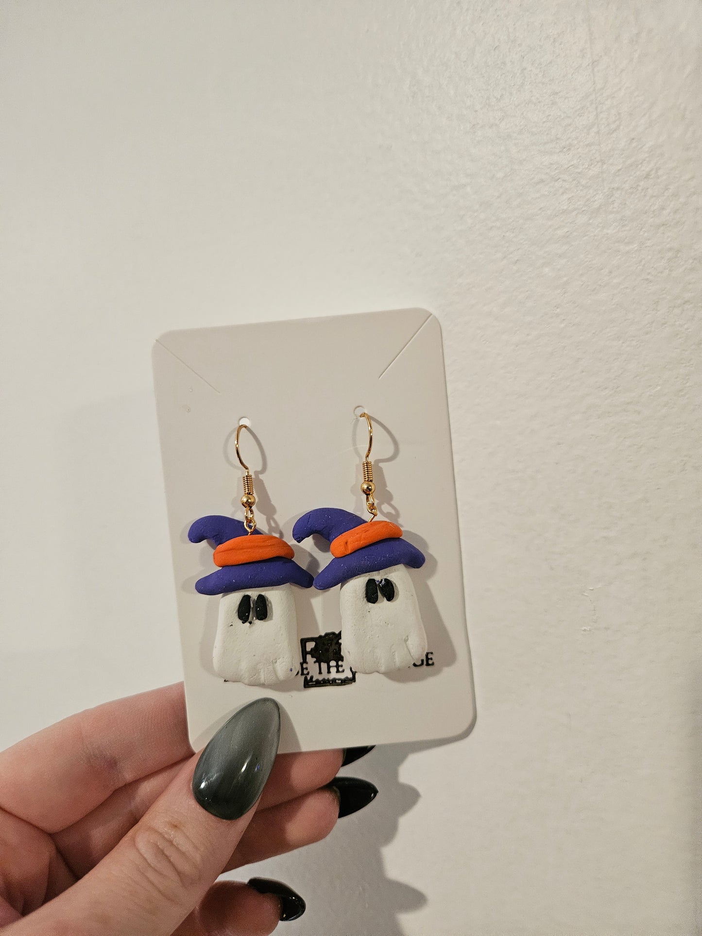 Handmade Gold Plated Ghost Earrings