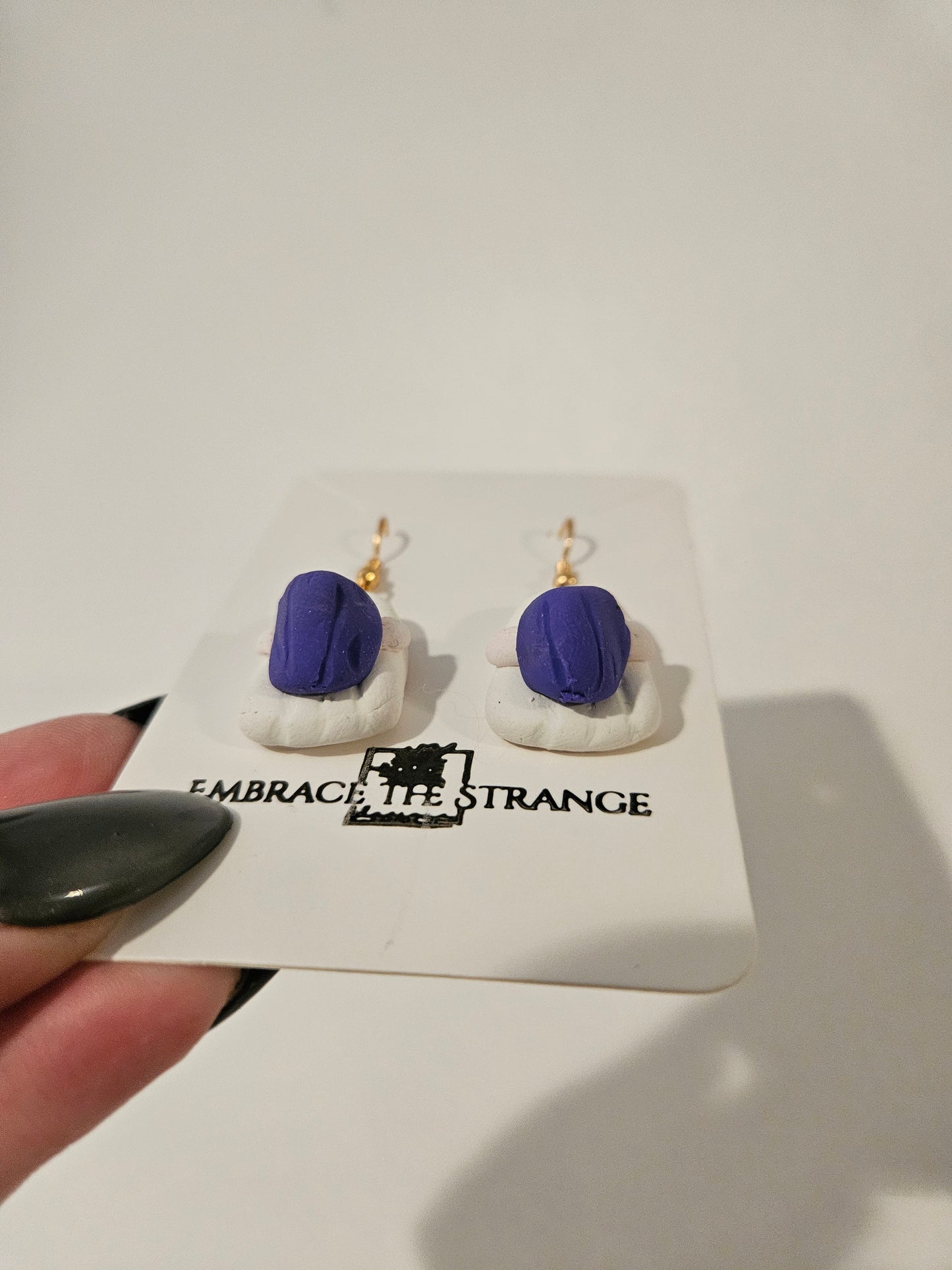 Handmade Gold Plated Ghost Earrings