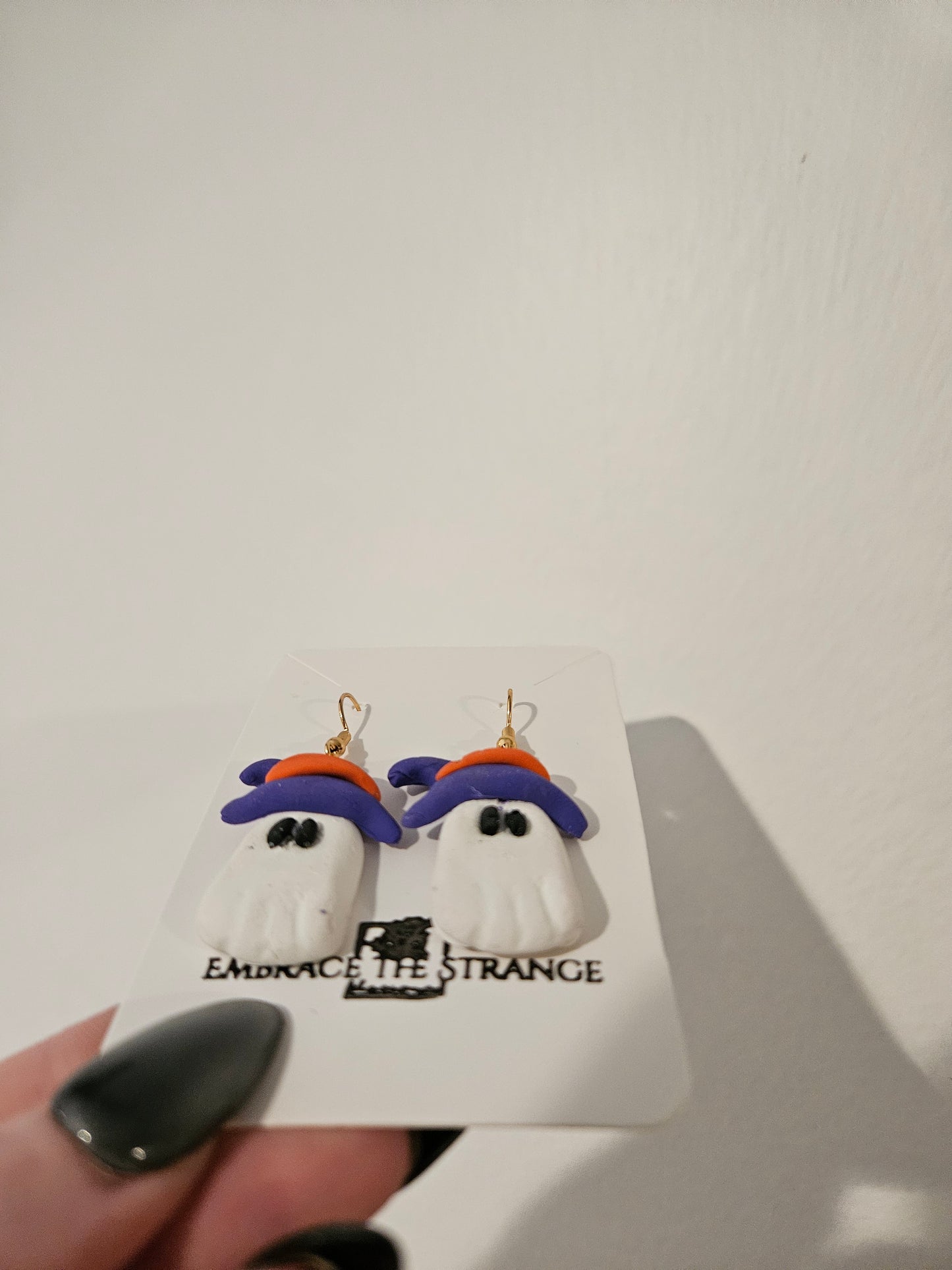 Handmade Gold Plated Ghost Earrings