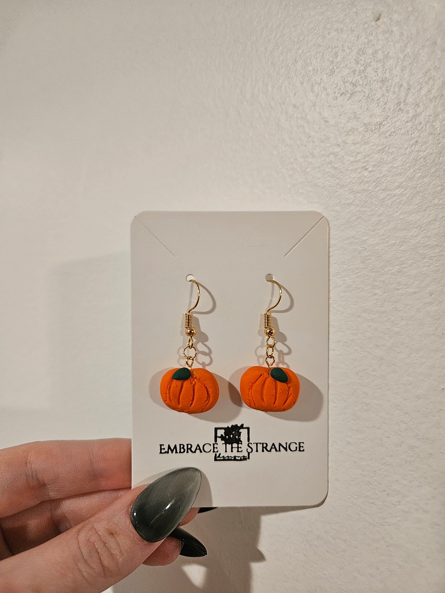 Handmade Gold Plated Pumpkin Earrings