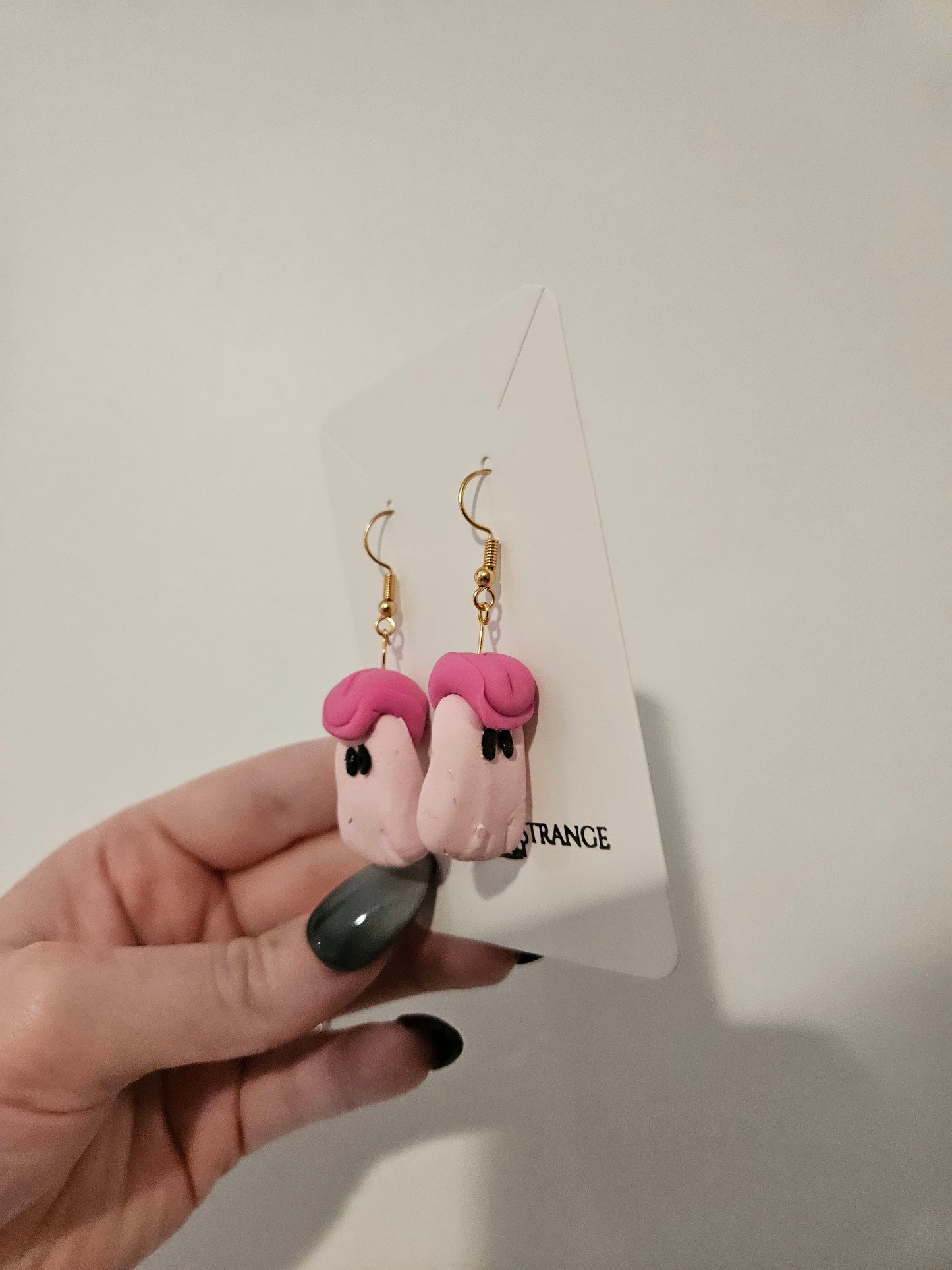 Handmade Gold Plated Ghost Earrings