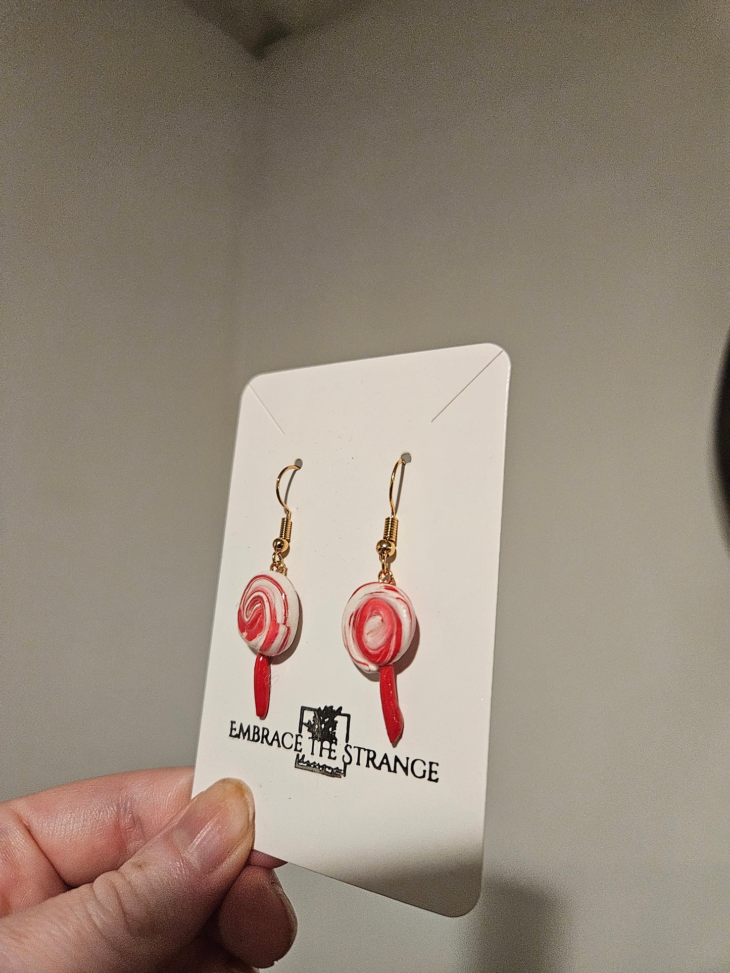 Polymer Clay Gold or Silver Plated Christmas Earrings