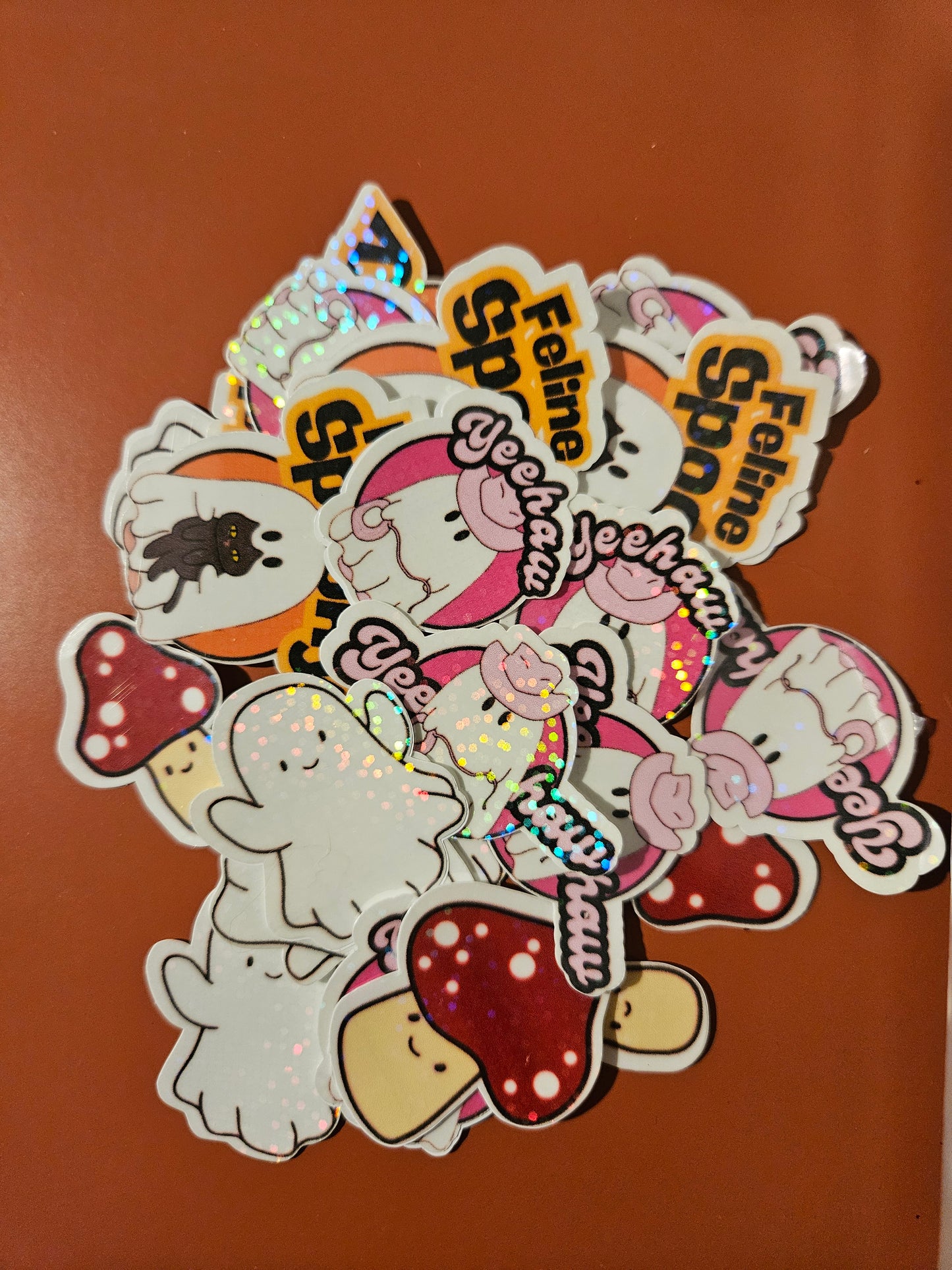 Vinyl Waterproof Holographic Halloween Stickers with Cute Original Designs