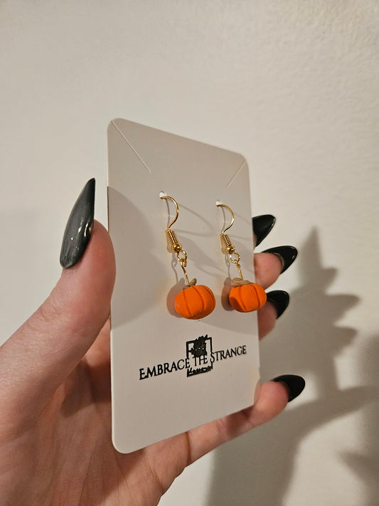Handmade Gold Plated Mini Pumpkin Earrings