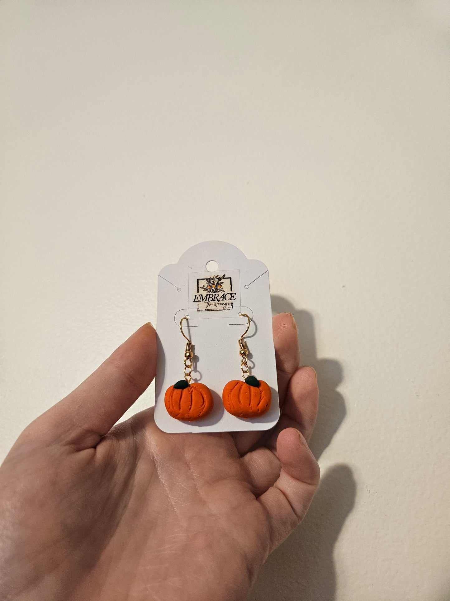 Handmade Gold Plated Pumpkin Earrings
