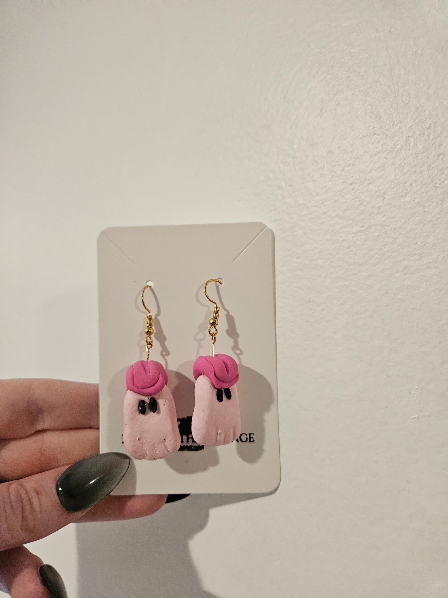 Handmade Gold Plated Ghost Earrings