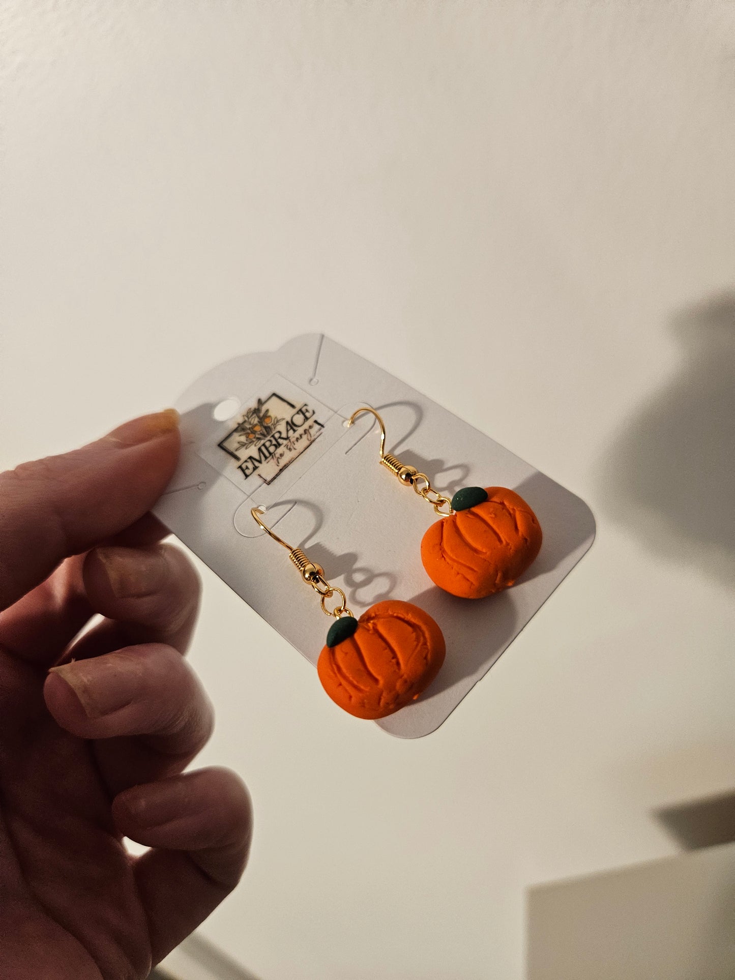 Handmade Gold Plated Pumpkin Earrings