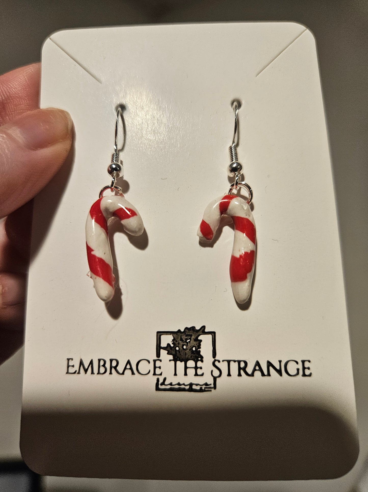 Polymer Clay Gold or Silver Plated Christmas Earrings