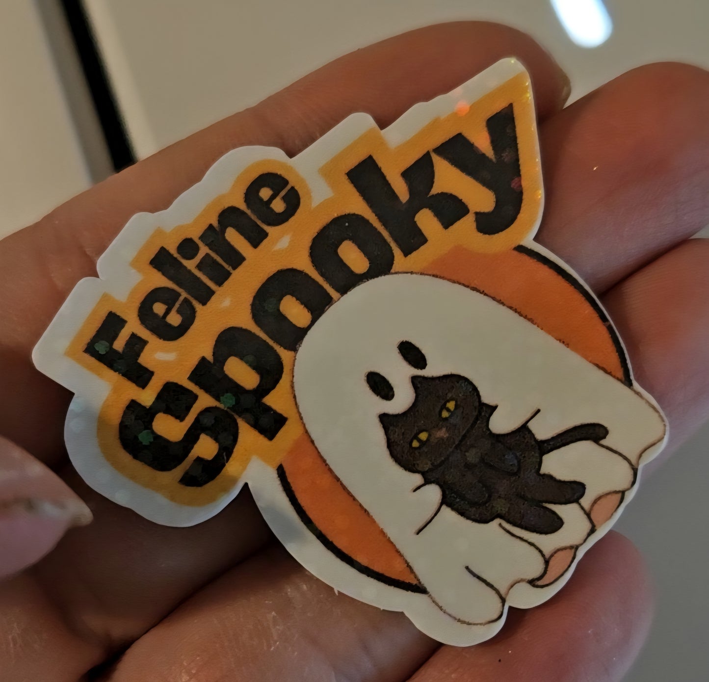 Vinyl Waterproof Holographic Halloween Stickers with Cute Original Designs