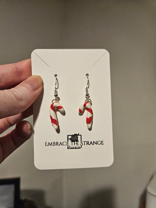 Polymer Clay Gold or Silver Plated Christmas Earrings