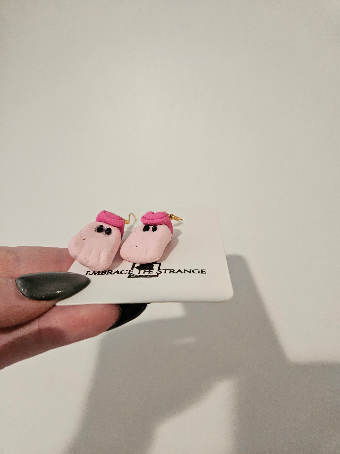 Handmade Gold Plated Ghost Earrings