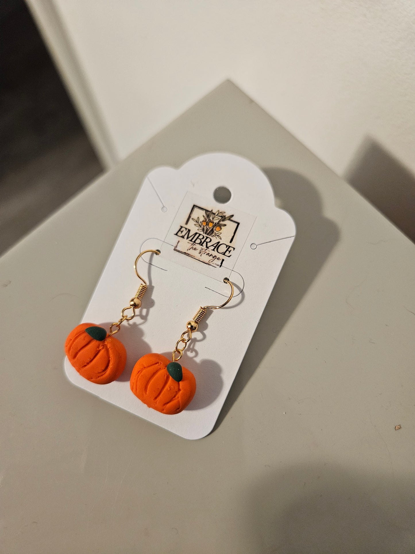 Handmade Gold Plated Pumpkin Earrings