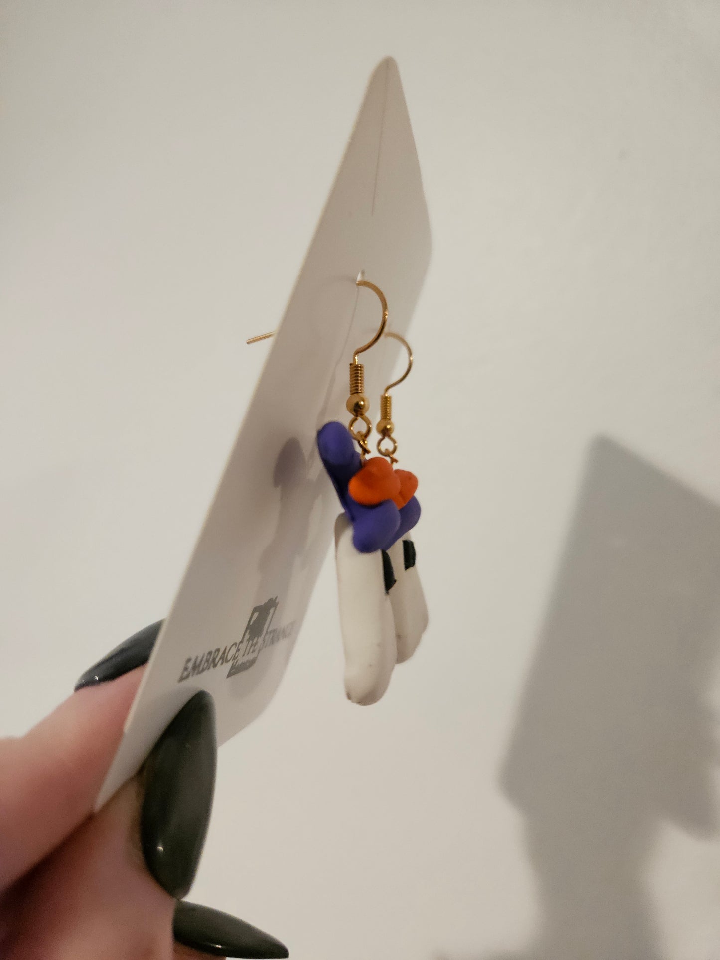 Handmade Gold Plated Ghost Earrings