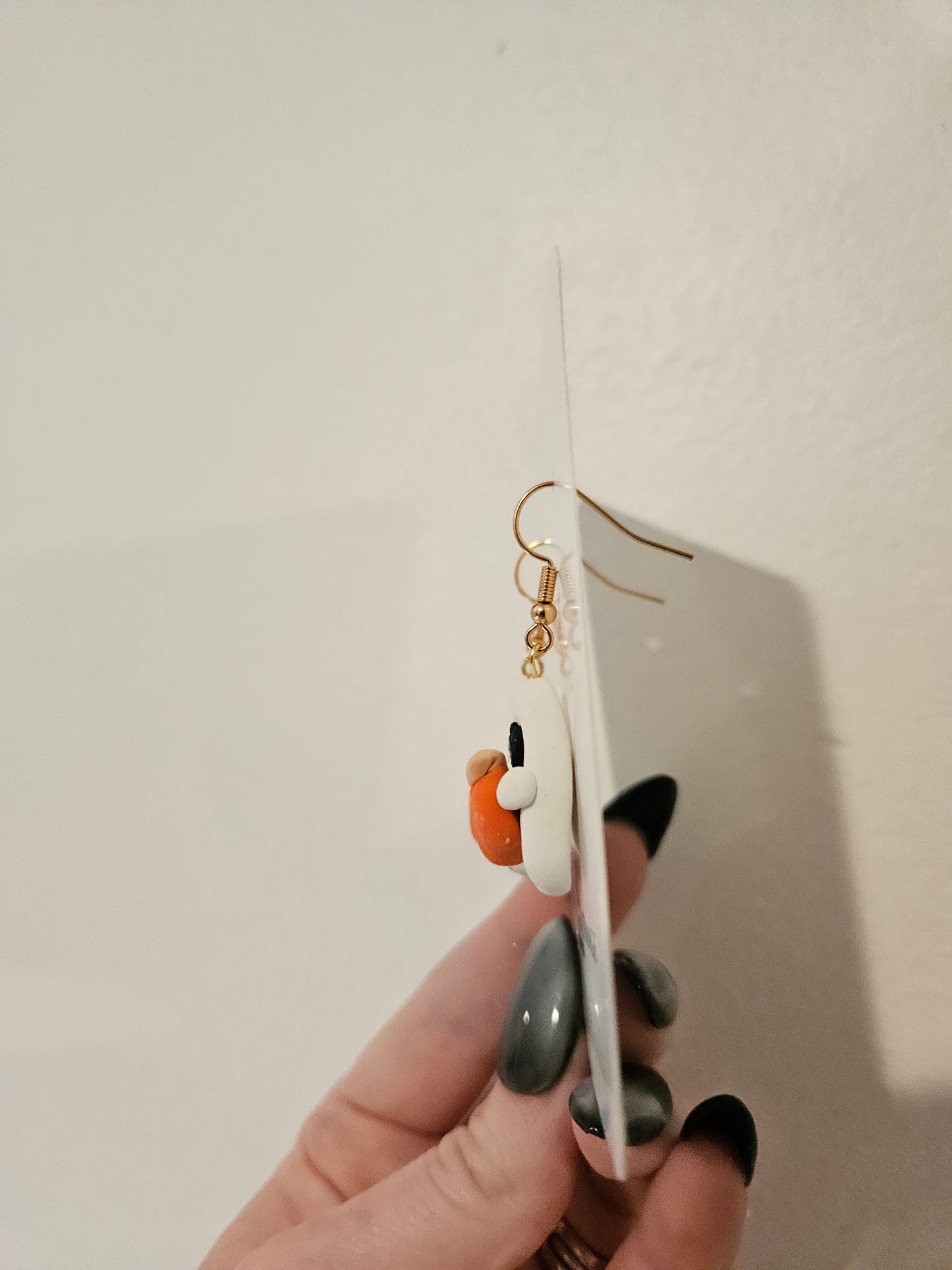 Handmade Gold Plated Ghost Earrings