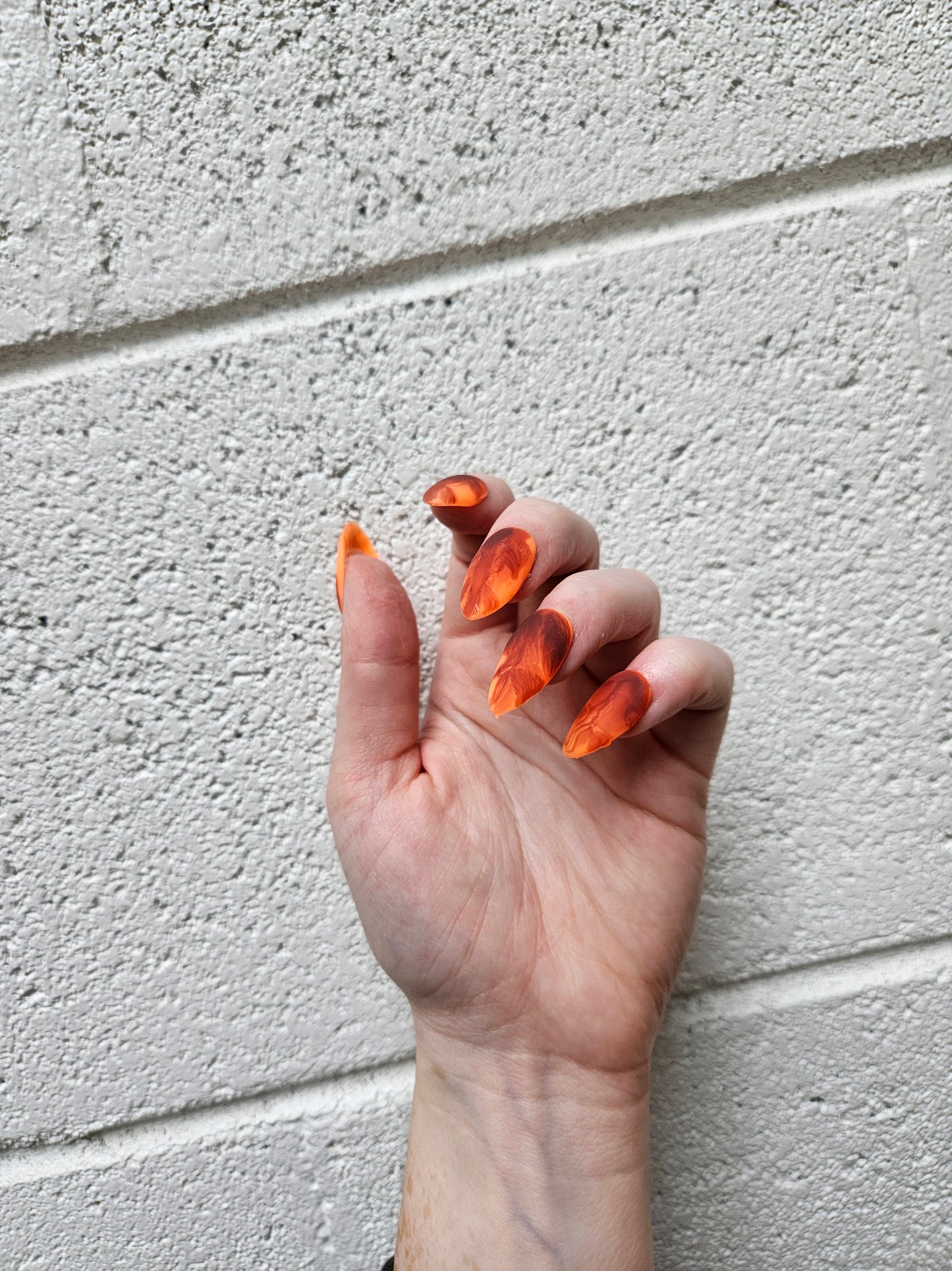 Leaf Almond Shaped Fall Press On Nail Set