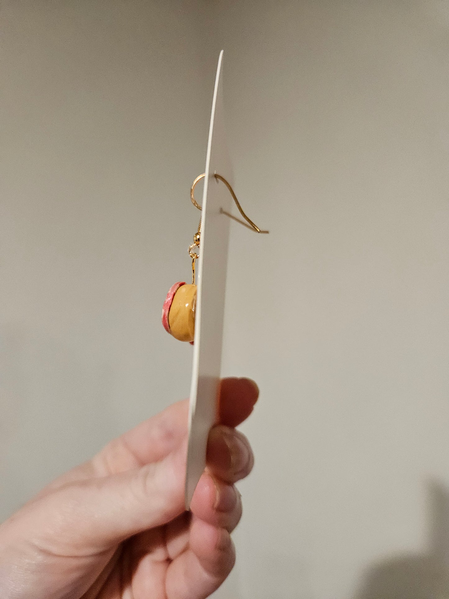 Polymer Clay Gold Plated Christmas Donut Earrings